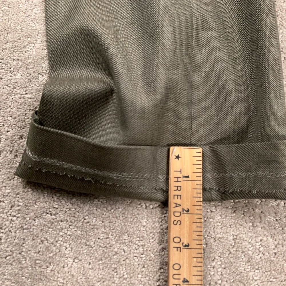 Stafford Suit‎ Men 44L 37W 30L Sage Green Classic Career Wool VTG